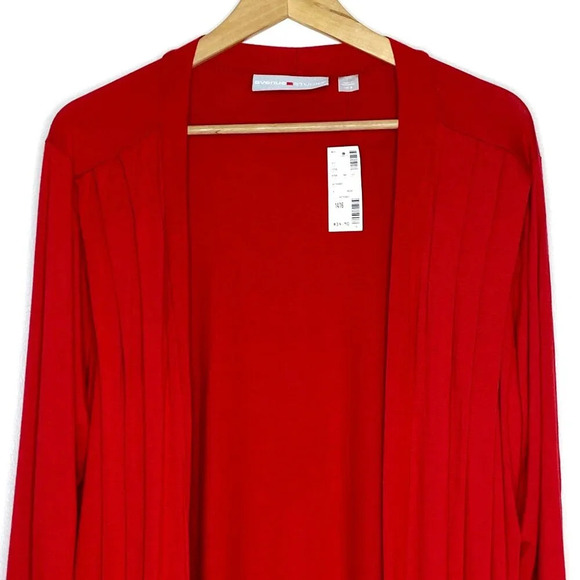 NWT Avenue Studio 14/16 Red Open Front Cardigan Long Sleeve Layering Sweater - Picture 2 of 10